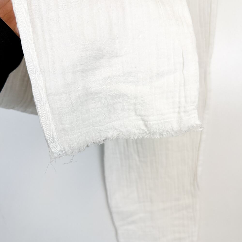 Faherty Organic Cotton Gauze Pull-On White Pants High Rise 26” - S - Picture 4 of 10